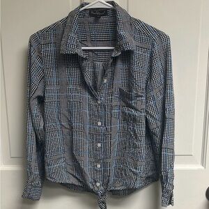 Velvet Heart Black and White Checkered button down shirt
